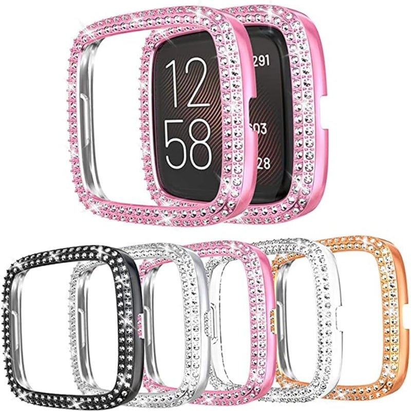 Balacoo Luxury Double Row Diamond Protective Watch Case Cover Frame - Image 2